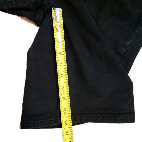 Seven Jeans Women's Sz 12 Black Denim Bermuda Shorts 10" Inseam Stretch - Picture 5 of 7